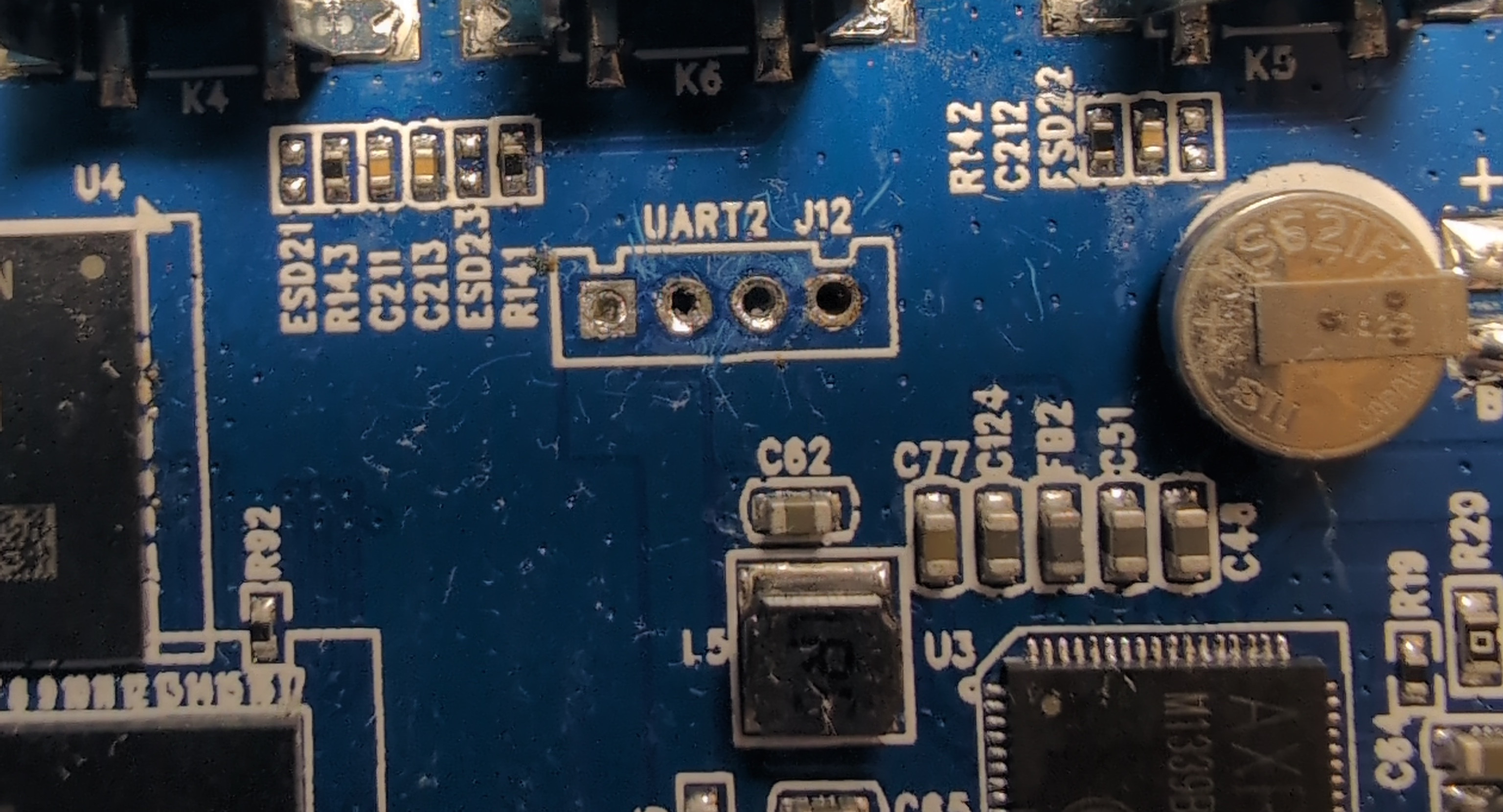 Picture of UART pins